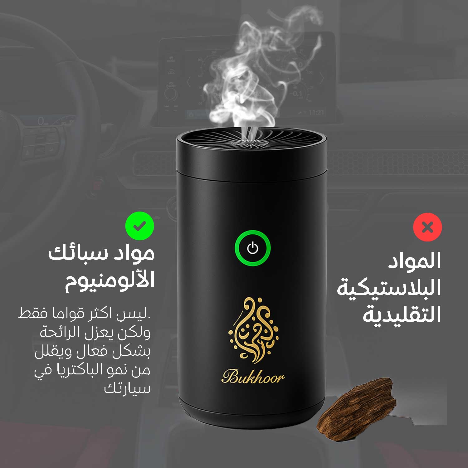 Smart Bakhoor Burner – Arabic Incense Holder for Home, Office & Car